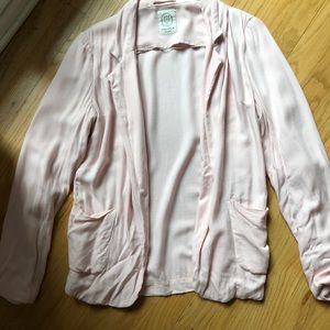 Light pink blazer cardigan